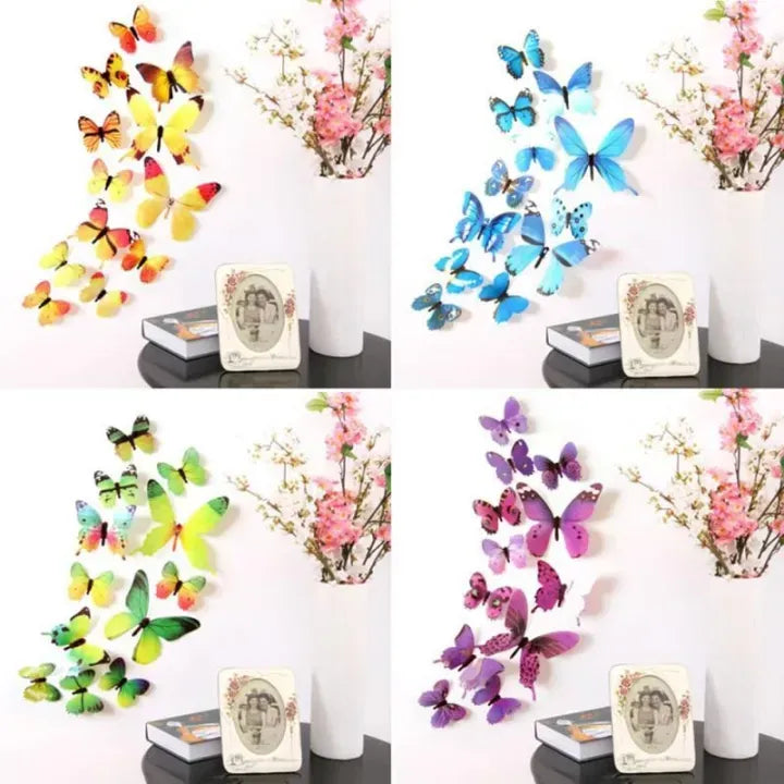Printed butterfly color examples yellow blue green and purple, select green yellow or blue