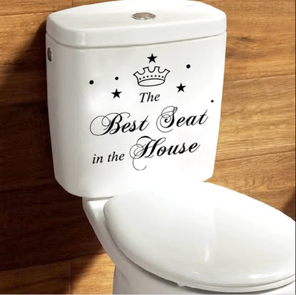 The Best Seat in the House toilet tank decorative sticker