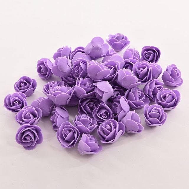 Purple miniature decorative roses – 50 piece flower pack