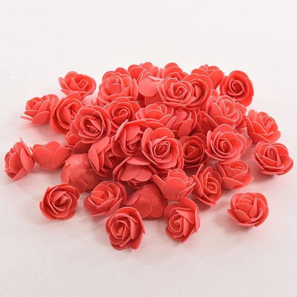 Red miniature decorative roses – 50 piece flower pack