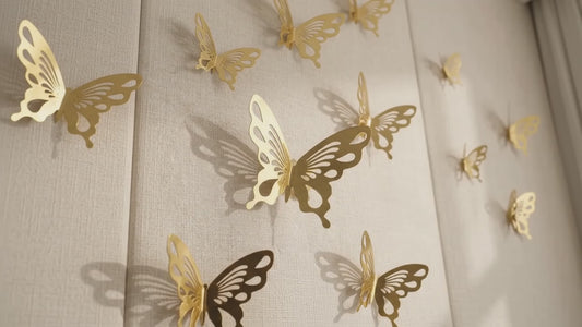 3D Golden Butterfly Wall Stickers – Turn Any Plain Wall Into a Statement