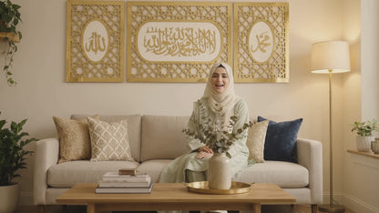 Golden Noor 3-Piece Islamic Wall Art Set